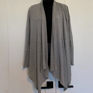 2/$15 Urban Planet Grey Open Drape Ribbed Cardigan Size Women's Small